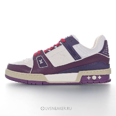 Louis Vuitton LV Trainer "White Purple" 1A8135 Sneakers