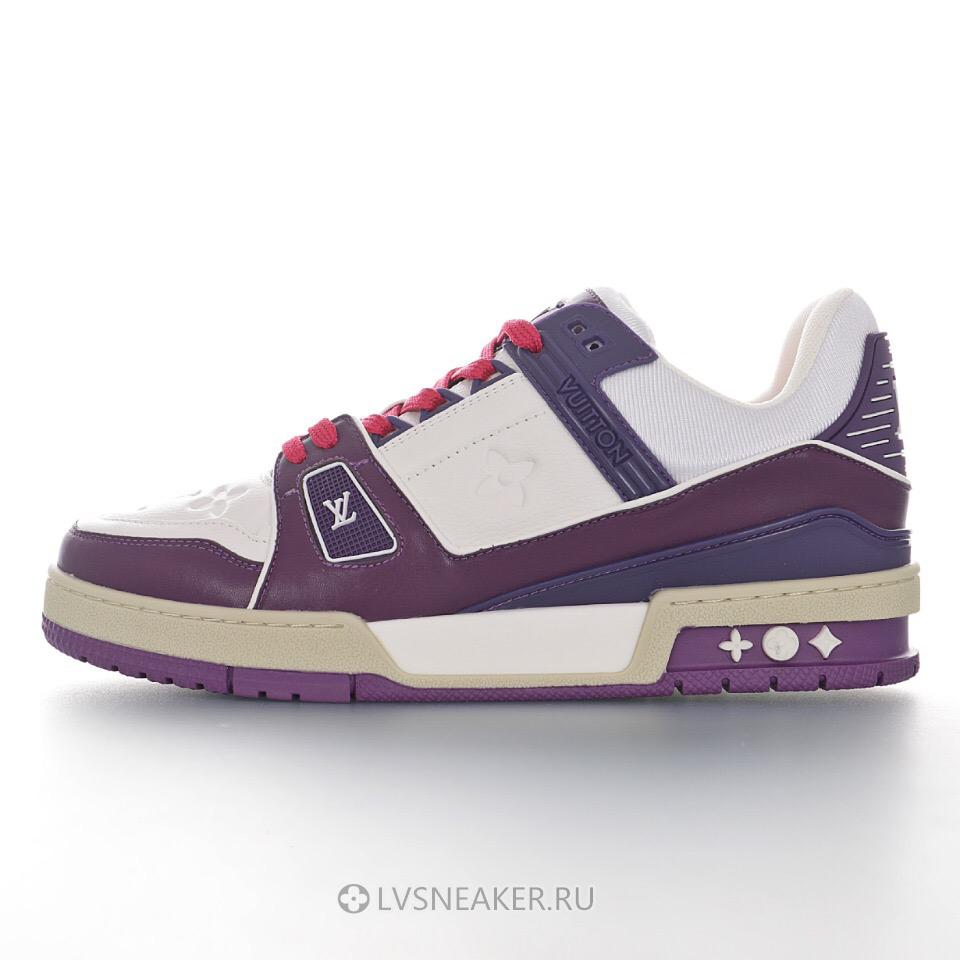 Louis Vuitton LV Trainer "White Purple" 1A8135 Sneakers