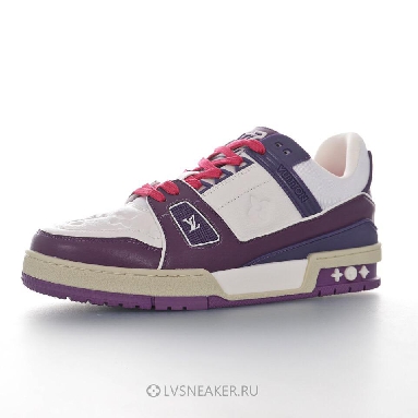 Louis Vuitton LV Trainer "White Purple" 1A8135 Sneakers