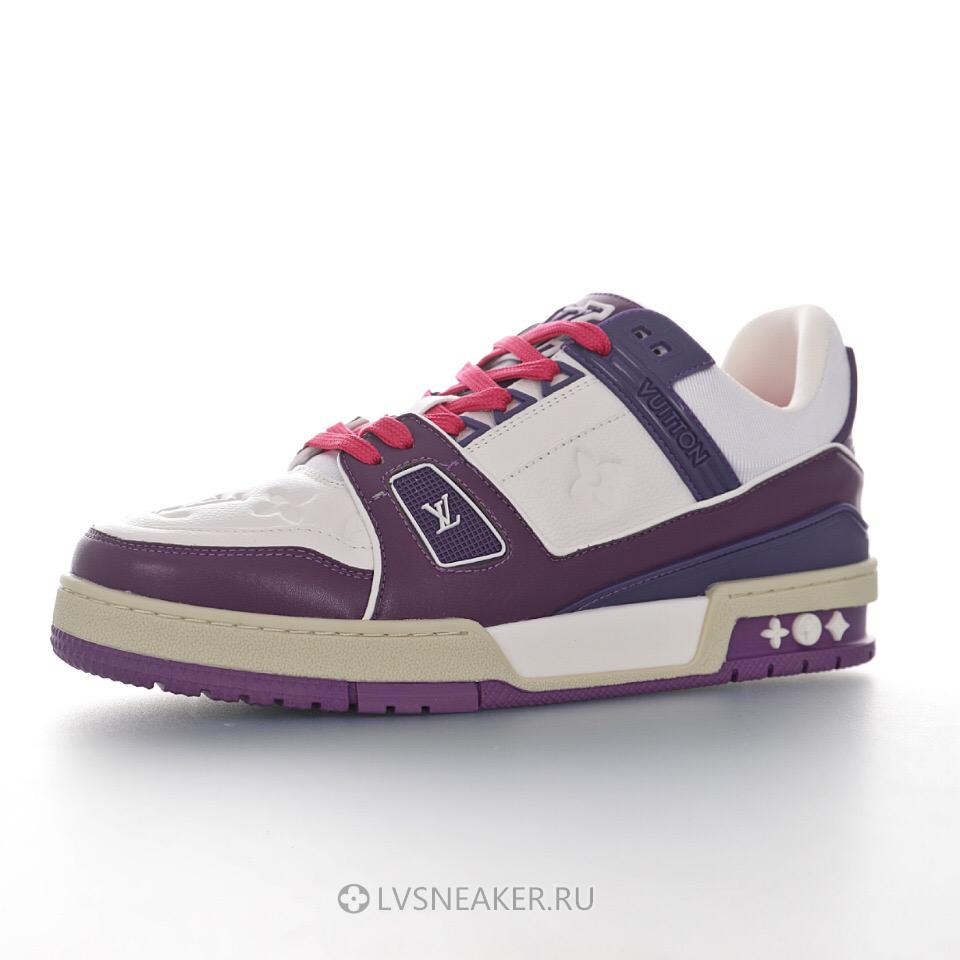 Louis Vuitton LV Trainer "White Purple" 1A8135 Sneakers