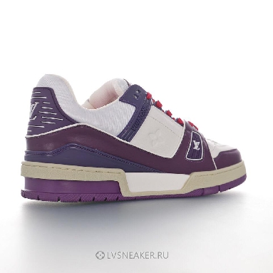 Louis Vuitton LV Trainer "White Purple" 1A8135 Sneakers