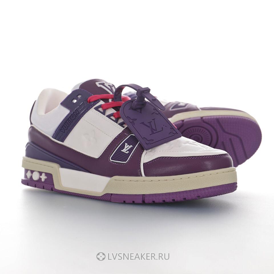 Louis Vuitton LV Trainer "White Purple" 1A8135 Sneakers