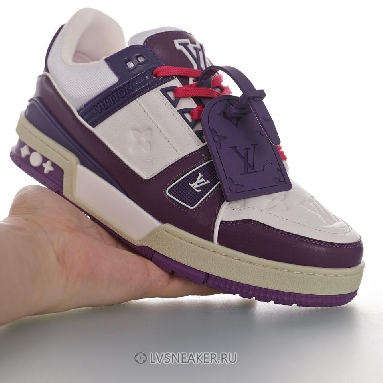 Louis Vuitton LV Trainer "White Purple" 1A8135 Sneakers