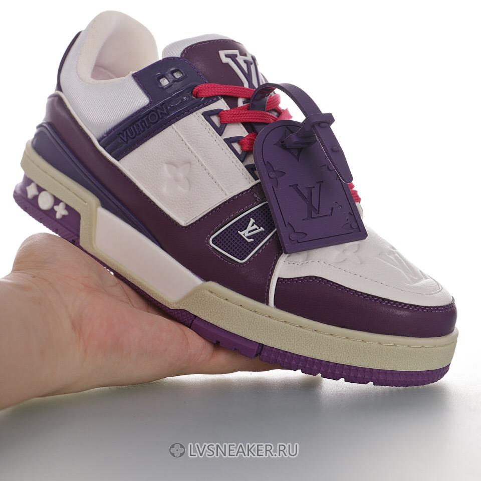 Louis Vuitton LV Trainer "White Purple" 1A8135 Sneakers