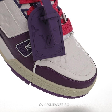 Louis Vuitton LV Trainer "White Purple" 1A8135 Sneakers