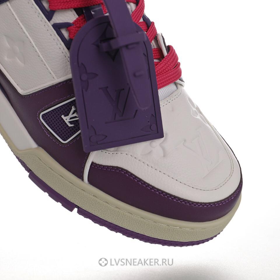 Louis Vuitton LV Trainer "White Purple" 1A8135 Sneakers