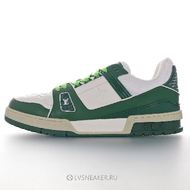 Louis Vuitton LV Trainer "White Green" 1A9VNM-2 Sneakers