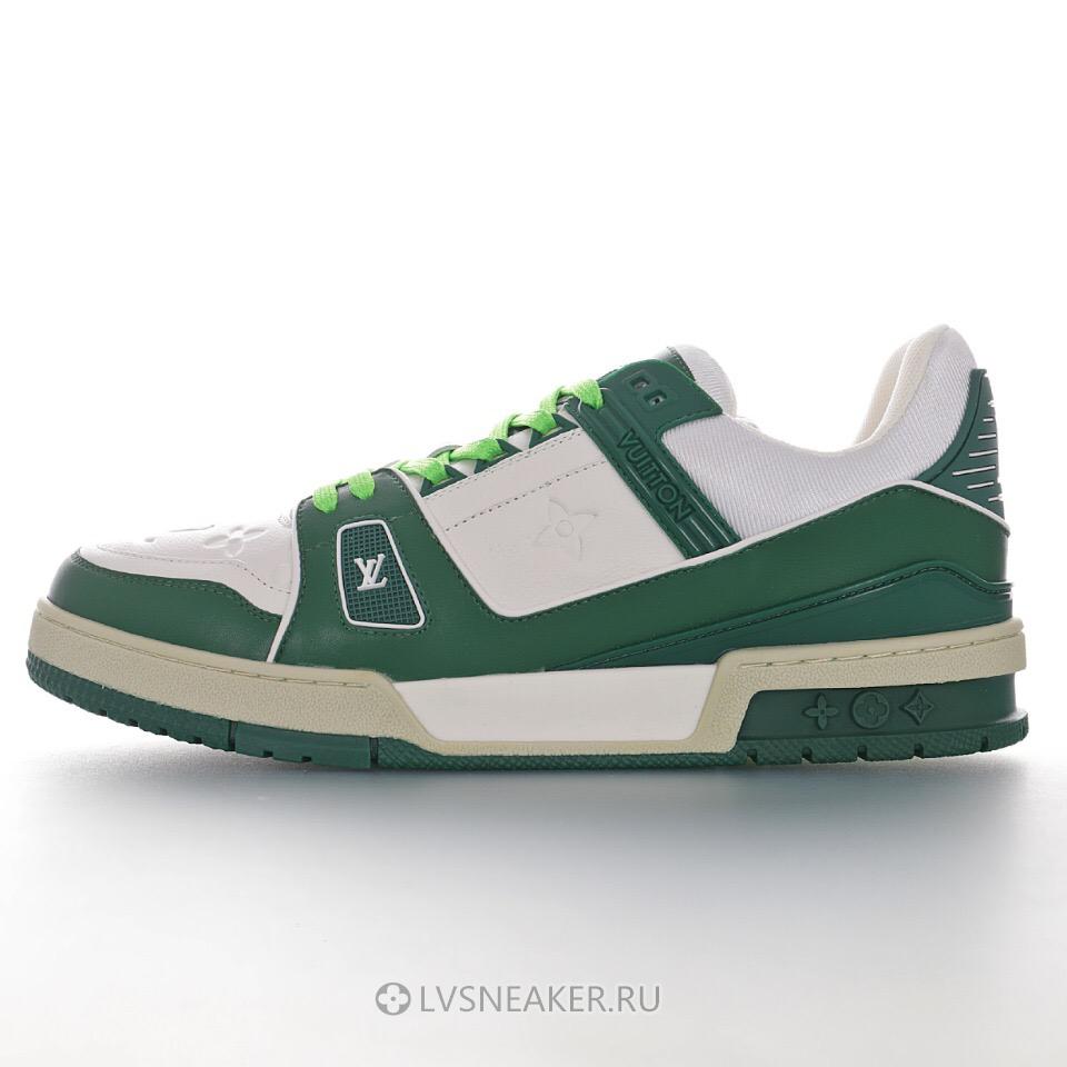Louis Vuitton LV Trainer "White Green" 1A9VNM-2 Sneakers