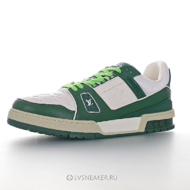 Louis Vuitton LV Trainer "White Green" 1A9VNM-2 Sneakers