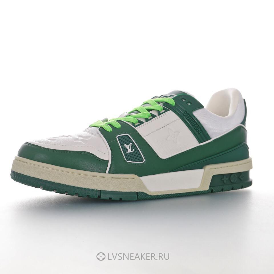 Louis Vuitton LV Trainer "White Green" 1A9VNM-2 Sneakers