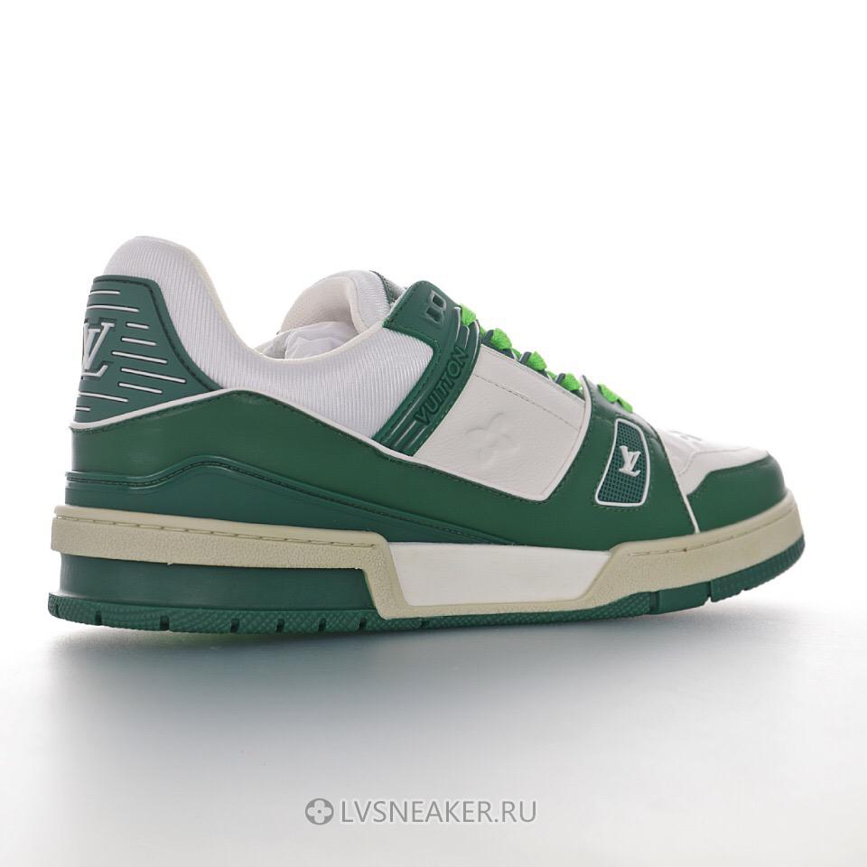 Louis Vuitton LV Trainer "White Green" 1A9VNM-2 Sneakers