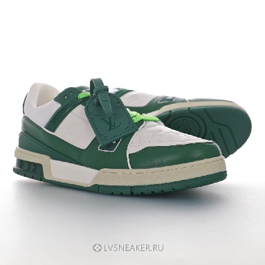 Louis Vuitton LV Trainer "White Green" 1A9VNM-2 Sneakers