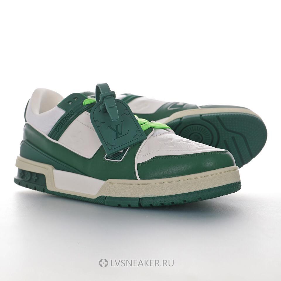 Louis Vuitton LV Trainer "White Green" 1A9VNM-2 Sneakers