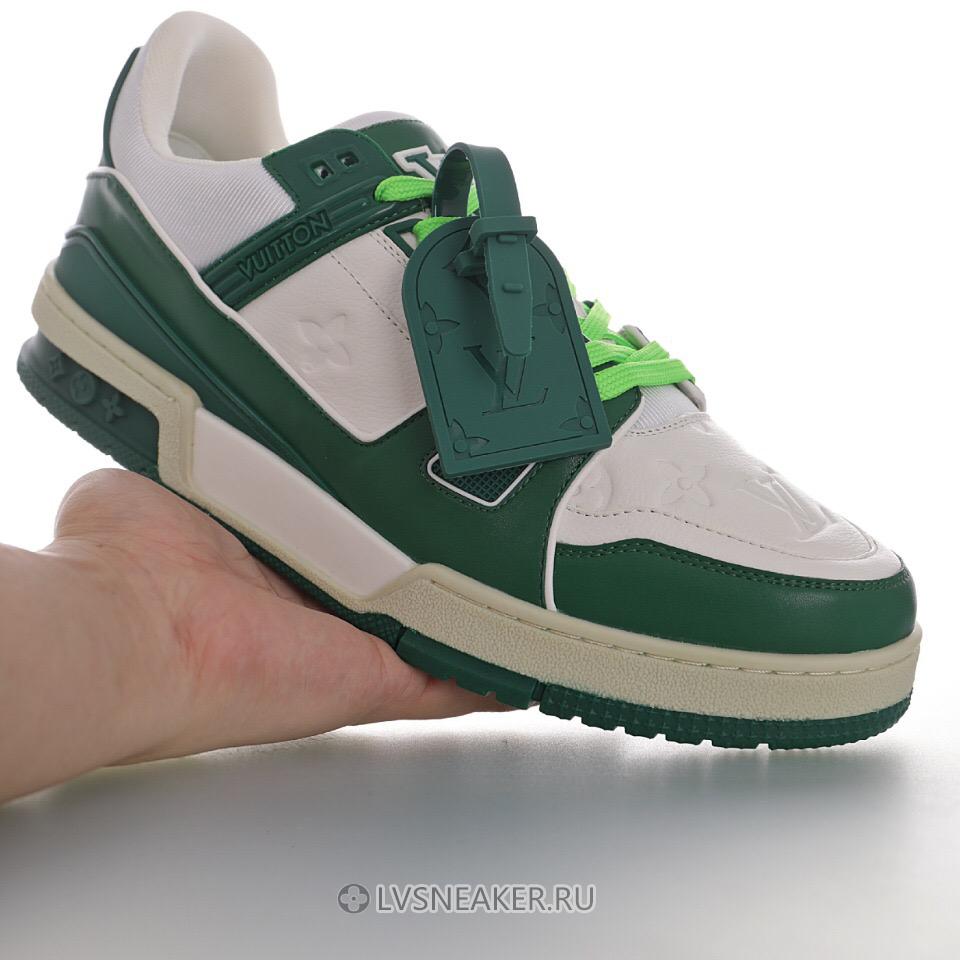 Louis Vuitton LV Trainer "White Green" 1A9VNM-2 Sneakers