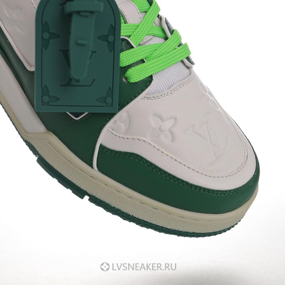Louis Vuitton LV Trainer "White Green" 1A9VNM-2 Sneakers