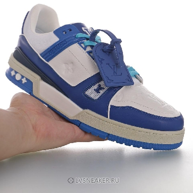 Louis Vuitton LV Trainer "White Blue" 1A813N Sneakers