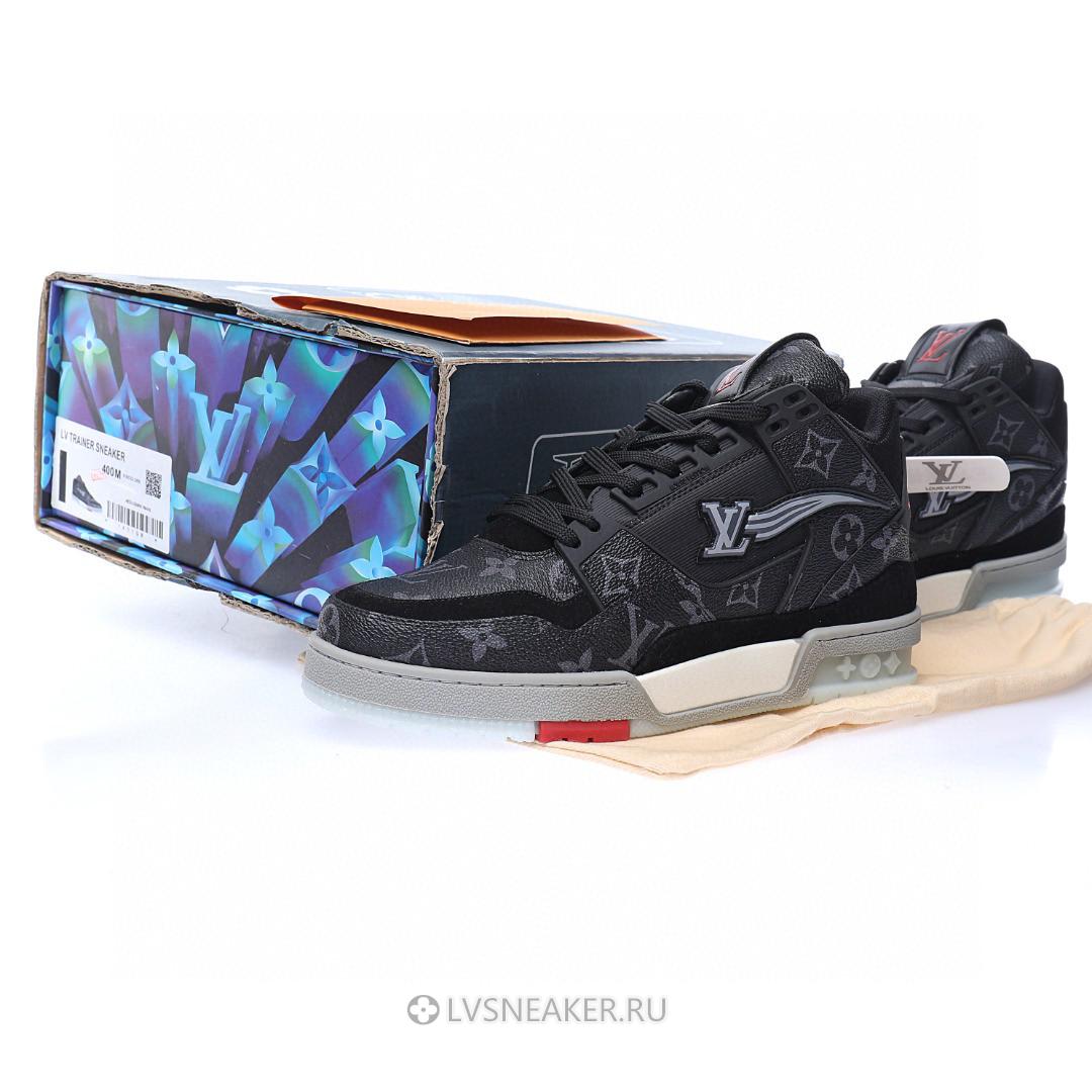 Louis Vuitton LV Trainer "Black Monogram Red" 1A8AAA-2 Sneakers