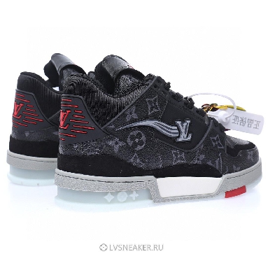 Louis Vuitton LV Trainer "Black Monogram Red" 1A8AAA-2 Sneakers