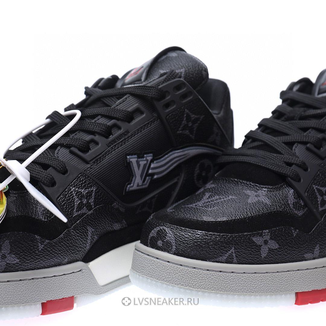 Louis Vuitton LV Trainer "Black Monogram Red" 1A8AAA-2 Sneakers