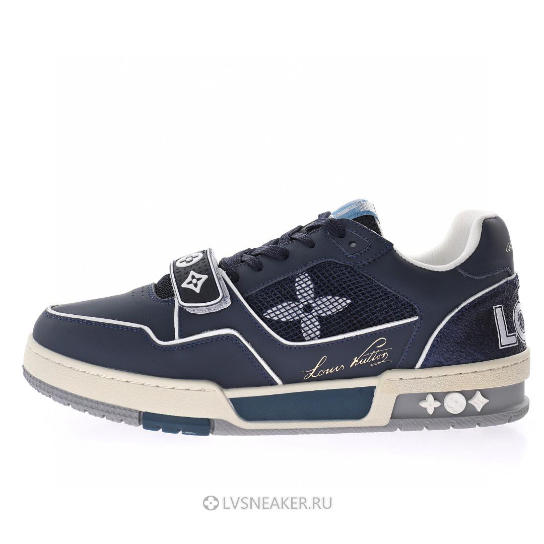 Louis Vuitton LV Trainer "Navy Mesh" 1A9DEF Sneakers
