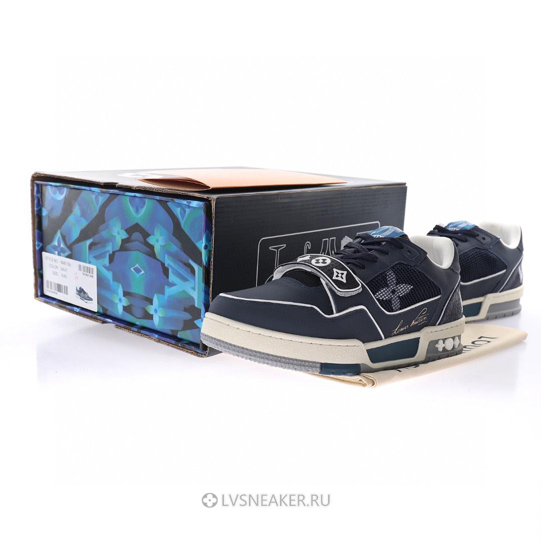 Louis Vuitton LV Trainer "Navy Mesh" 1A9DEF Sneakers