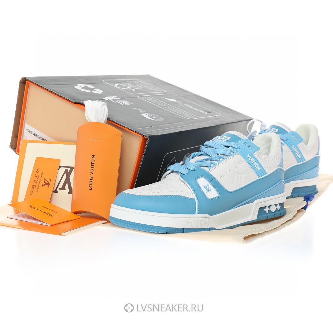 Louis Vuitton LV Trainer "White Sky Blue" 1AA6X0 Sneakers