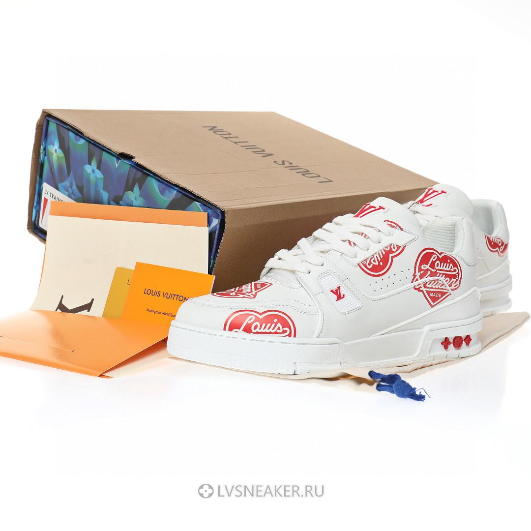Louis Vuitton LV x Nigo Trainer "White with Red LV Made" 1A9J9V Sneakers