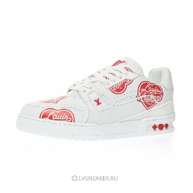 Louis Vuitton LV x Nigo Trainer "White with Red LV Made" 1A9J9V Sneakers