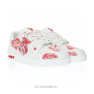 Louis Vuitton LV x Nigo Trainer "White with Red LV Made" 1A9J9V Sneakers