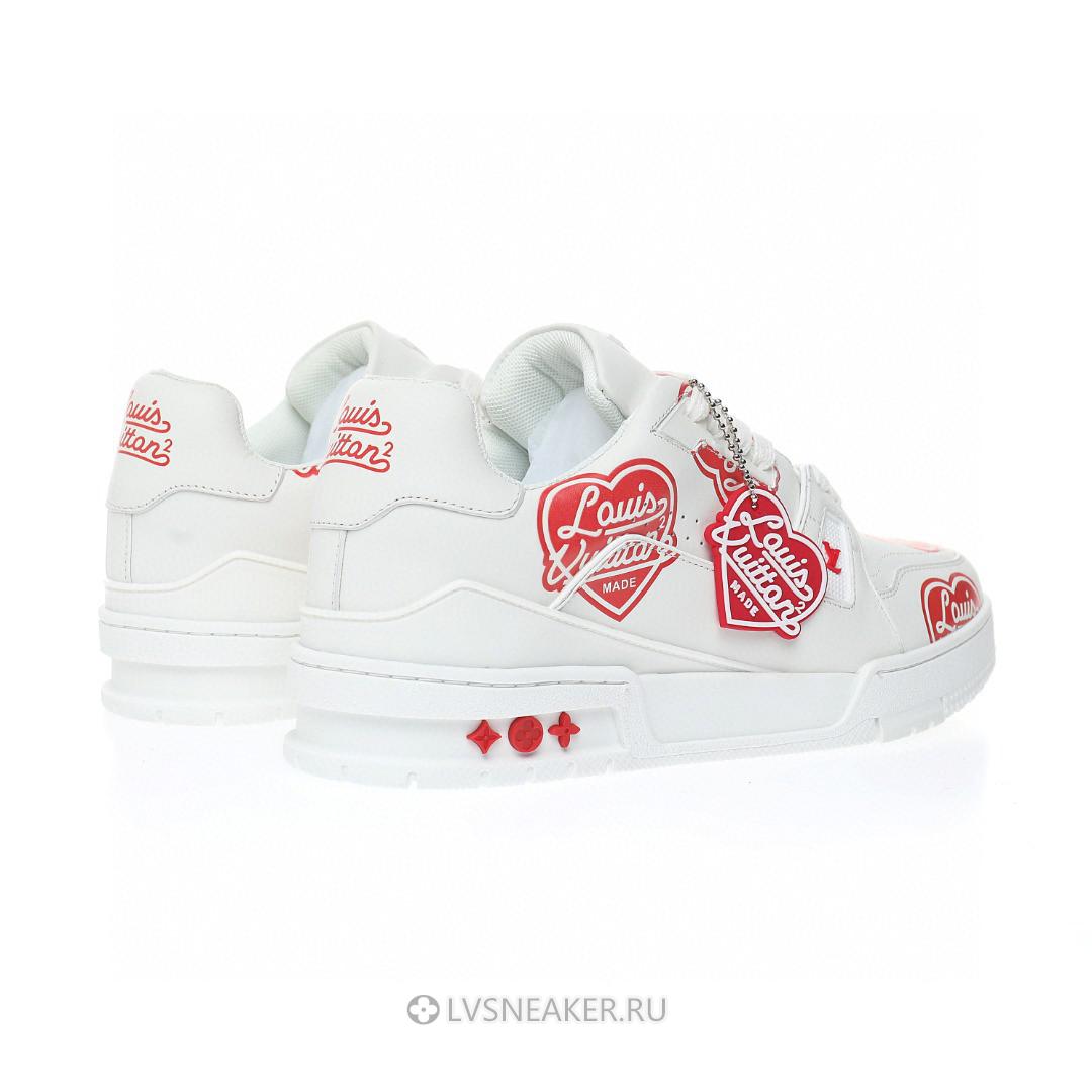 Louis Vuitton LV x Nigo Trainer "White with Red LV Made" 1A9J9V Sneakers