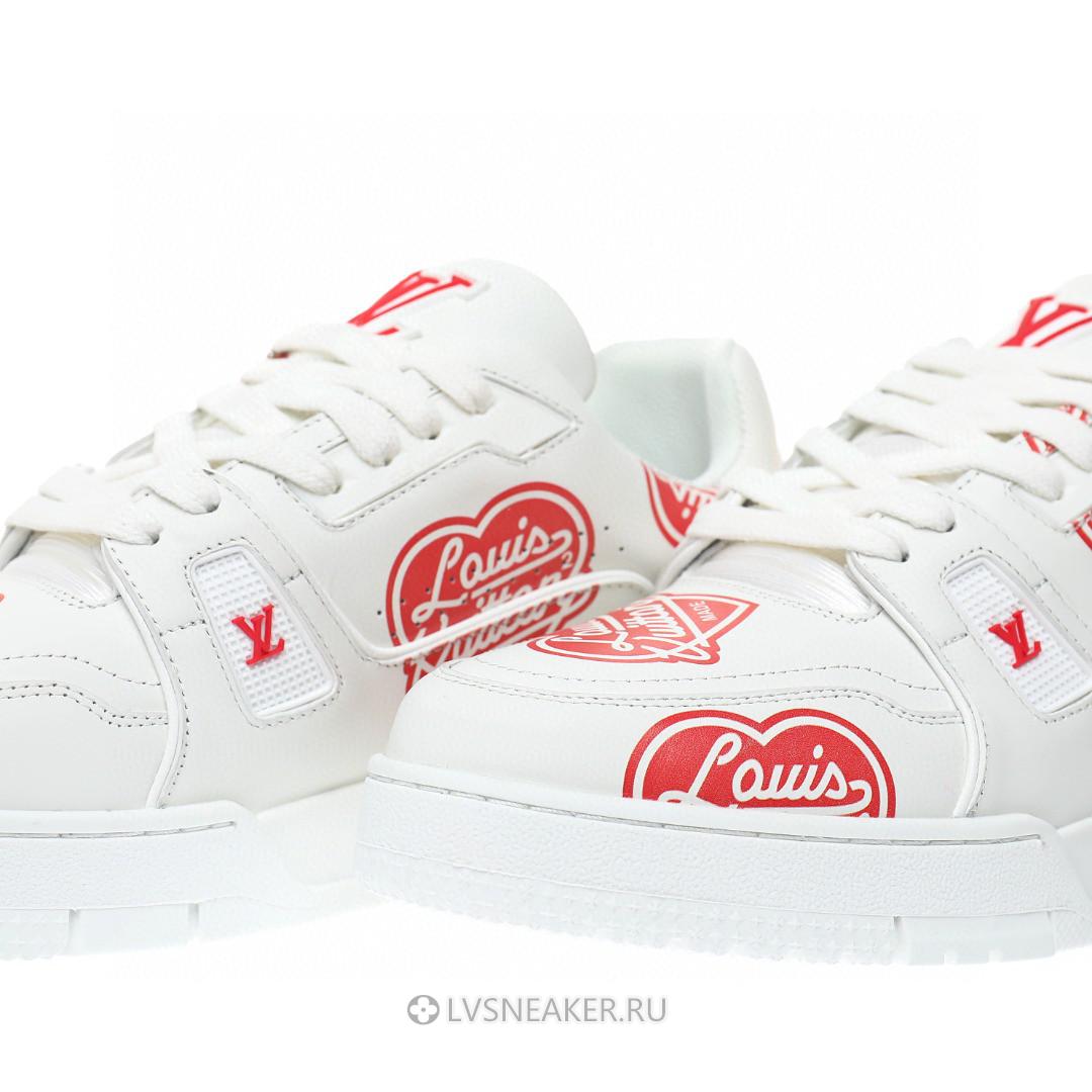 Louis Vuitton LV x Nigo Trainer "White with Red LV Made" 1A9J9V Sneakers