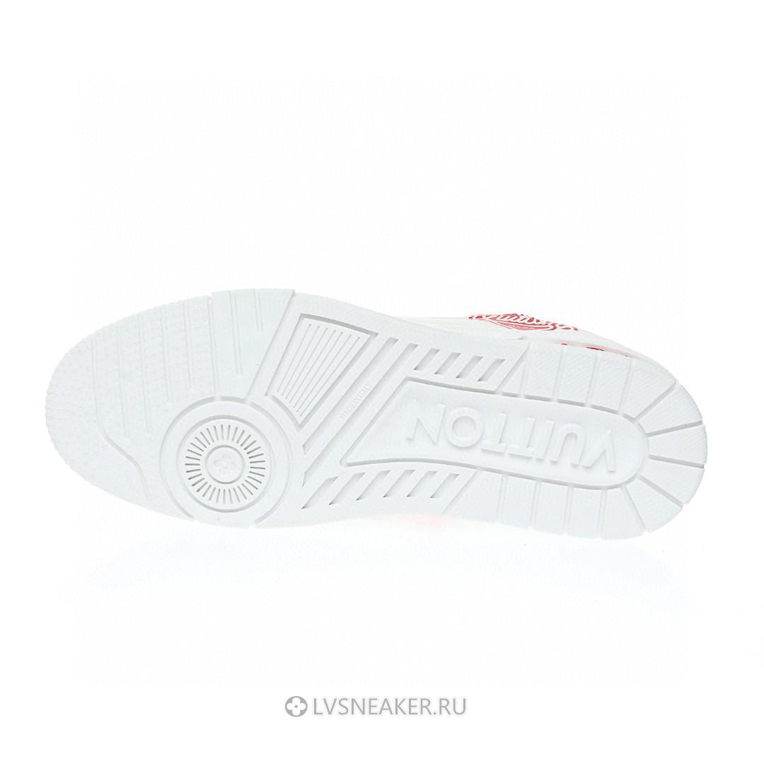 Louis Vuitton LV x Nigo Trainer "White with Red LV Made" 1A9J9V Sneakers