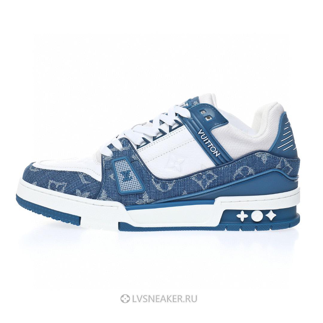 Louis Vuitton LV Trainer "Monogram Denim White Blue" 1A9JGZ Sneakers