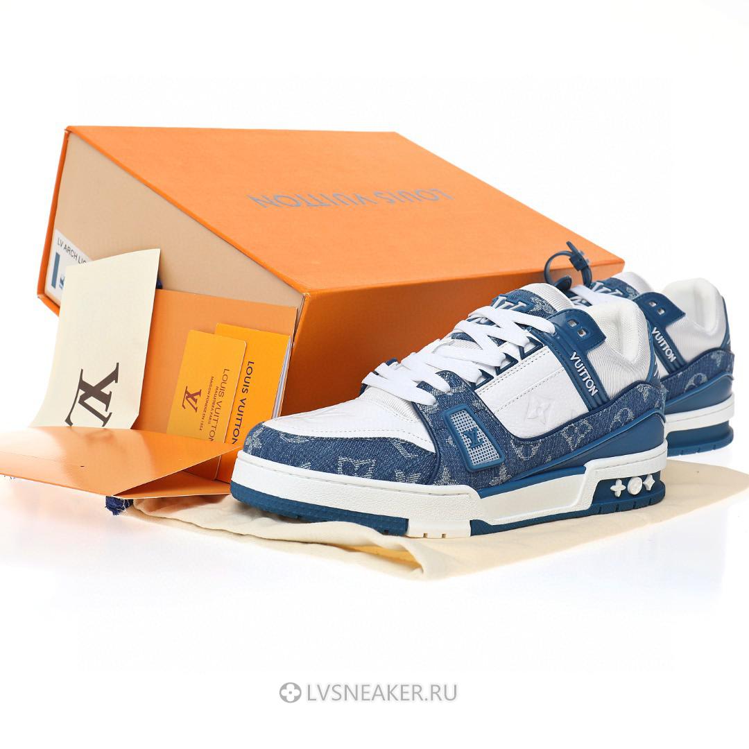 Louis Vuitton LV Trainer "Monogram Denim White Blue" 1A9JGZ Sneakers