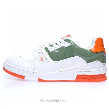 Louis Vuitton LV Trainer "White Green Orange" 1ABFAU-2 Sneakers