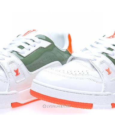 Louis Vuitton LV Trainer "White Green Orange" 1ABFAU-2 Sneakers