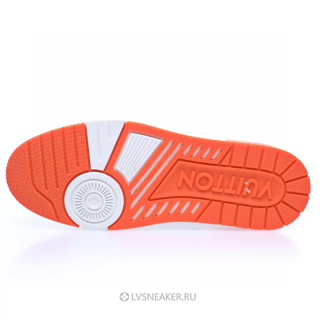 Louis Vuitton LV Trainer "White Green Orange" 1ABFAU-2 Sneakers