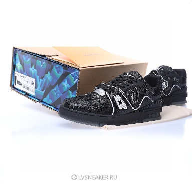 Louis Vuitton LV Trainer "Black White Grey" 1AHSZL-2 Sneakers