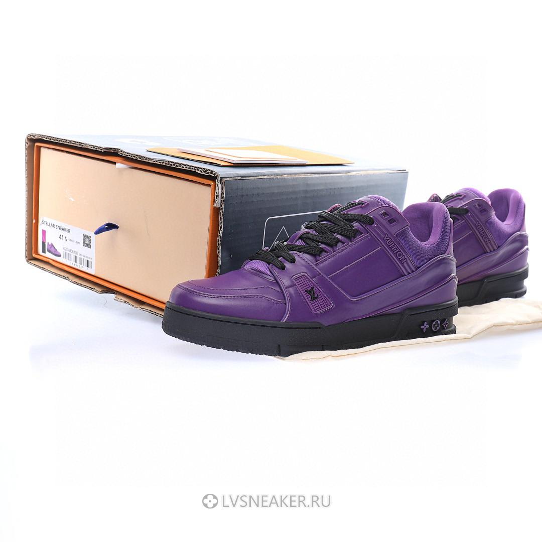 Louis Vuitton LV Trainer "Purple with Black" 1A9FJM Sneakers