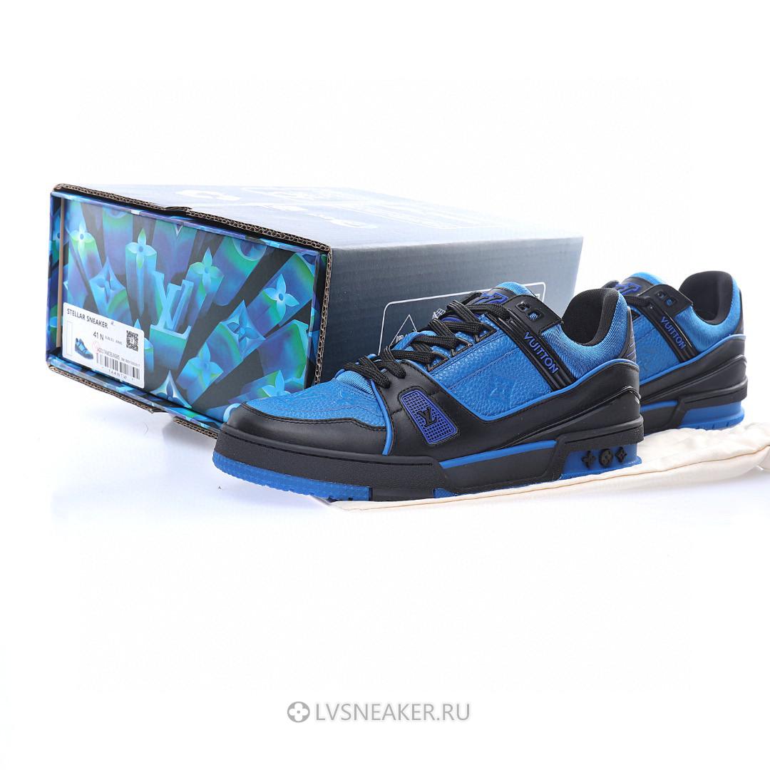 Louis Vuitton LV Trainer "Blue Monogram with Black" 1A8WF5 Sneakers