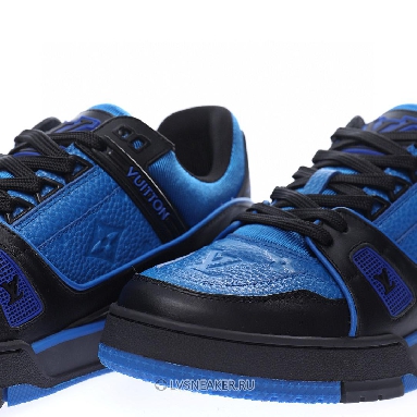 Louis Vuitton LV Trainer "Blue Monogram with Black" 1A8WF5 Sneakers