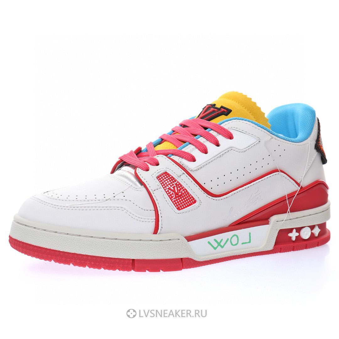 Louis Vuitton LV Trainer "Upcycled White Blue Yellow for Japan" 1A9DAQ-2 Sneakers
