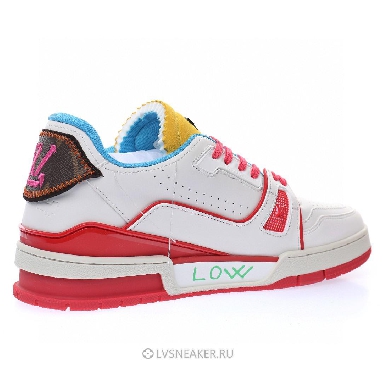 Louis Vuitton LV Trainer "Upcycled White Blue Yellow for Japan" 1A9DAQ-2 Sneakers