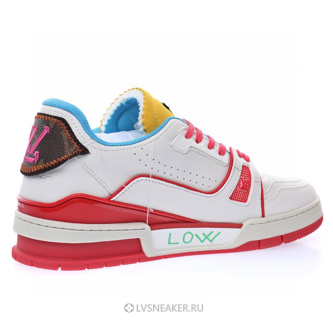 Louis Vuitton LV Trainer "Upcycled White Blue Yellow for Japan" 1A9DAQ-2 Sneakers
