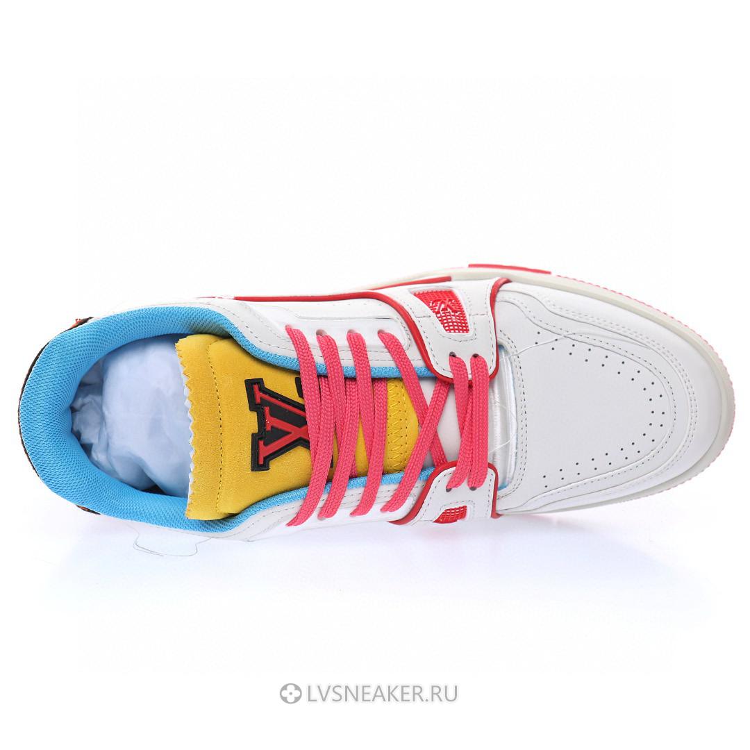 Louis Vuitton LV Trainer "Upcycled White Blue Yellow for Japan" 1A9DAQ-2 Sneakers