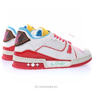 Louis Vuitton LV Trainer "Upcycled White Blue Yellow for Japan" 1A9DAQ-2 Sneakers