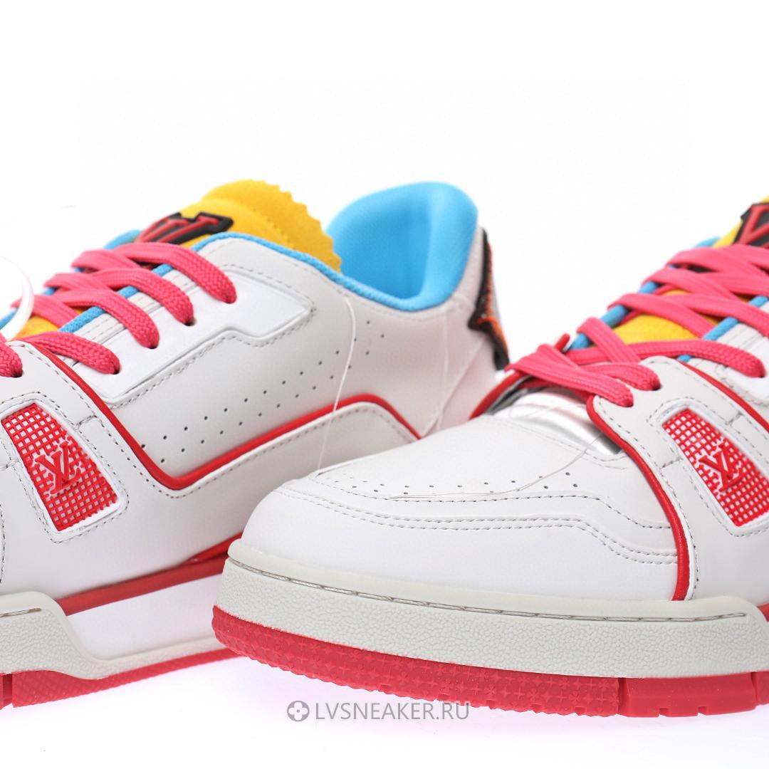 Louis Vuitton LV Trainer "Upcycled White Blue Yellow for Japan" 1A9DAQ-2 Sneakers