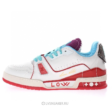 Louis Vuitton LV Trainer "Upcycled White Blue Purple" 1A9DAQ-3 Sneakers