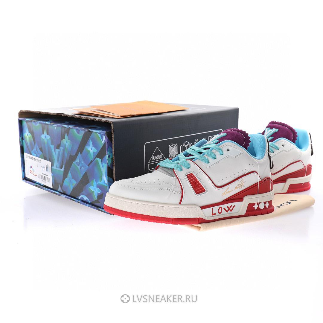 Louis Vuitton LV Trainer "Upcycled White Blue Purple" 1A9DAQ-3 Sneakers