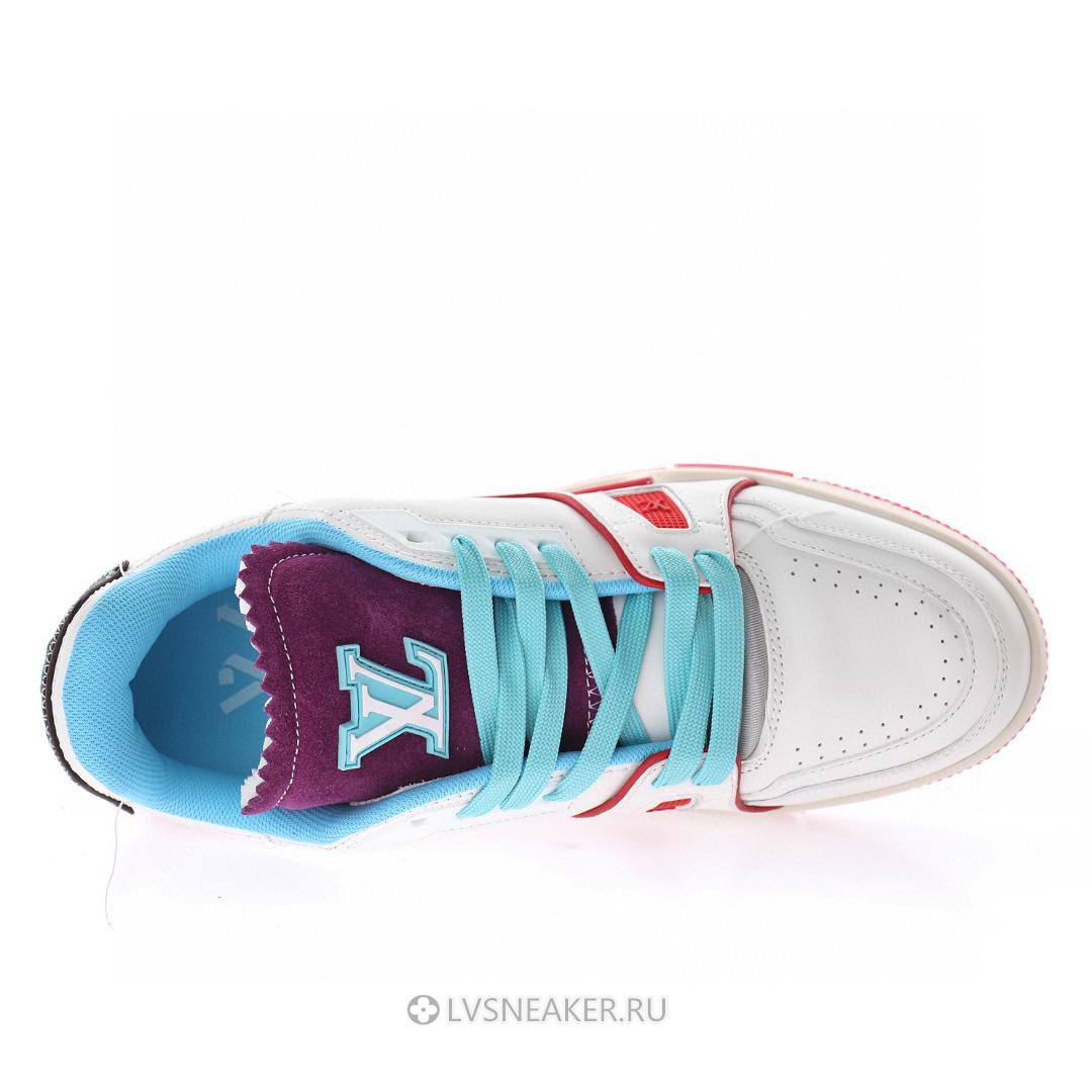 Louis Vuitton LV Trainer "Upcycled White Blue Purple" 1A9DAQ-3 Sneakers